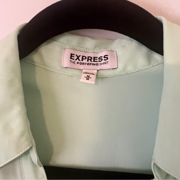 Express Portofino Mint Green Blouse - Size M - Picture 3 of 3